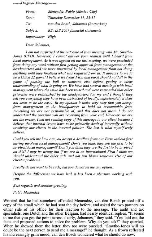 here? Are you surprised of the answer from the mexican part? A