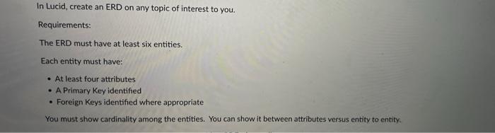 topic: post office delivery In Lucid, create an ERD on any topic