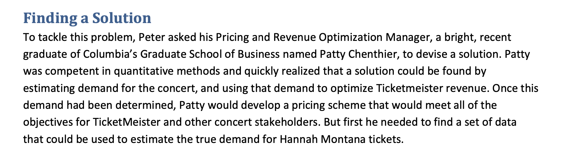 supply Peter Ericson, the VP of operations for TicketMeister, a major supplier