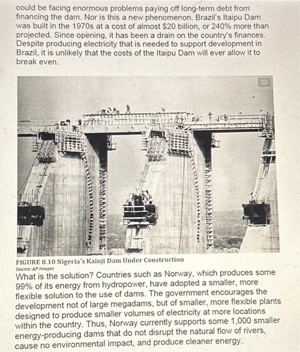 Building Dams In recent years there has been a surge in the