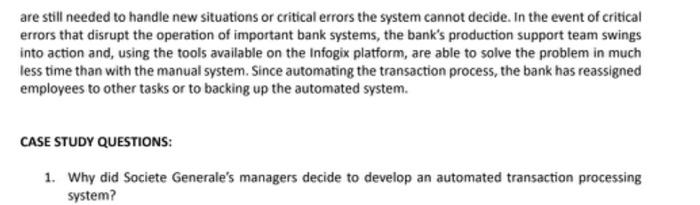 Study No. 7: Societe Generale Builds an Intelligent System to Manage Information