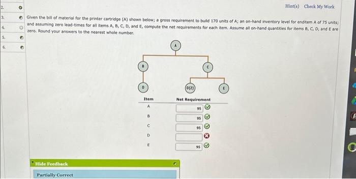 disaggregation in manufacturing - just need the net requirement for D! -