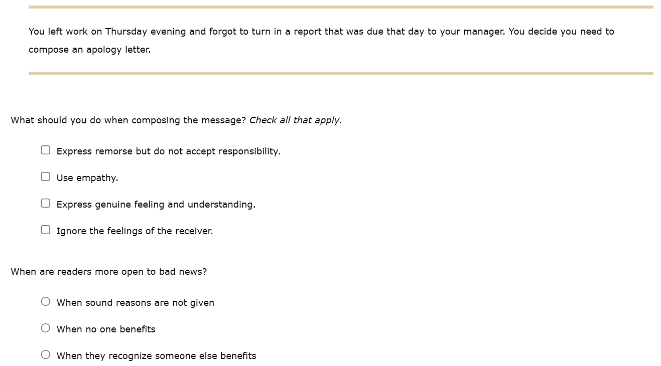 need to soften or delay bad news until after an explanation is