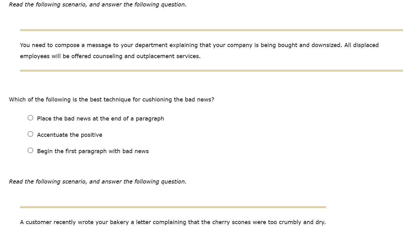 given. Understanding the four components of the indirect pattern will help you