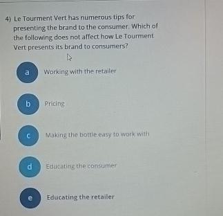  Le Tourment Vert has numerous tips for presenting the brand to