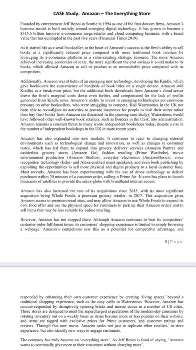  CASE Study: Amazon - The Everything Store Feended by entreprencur /efi