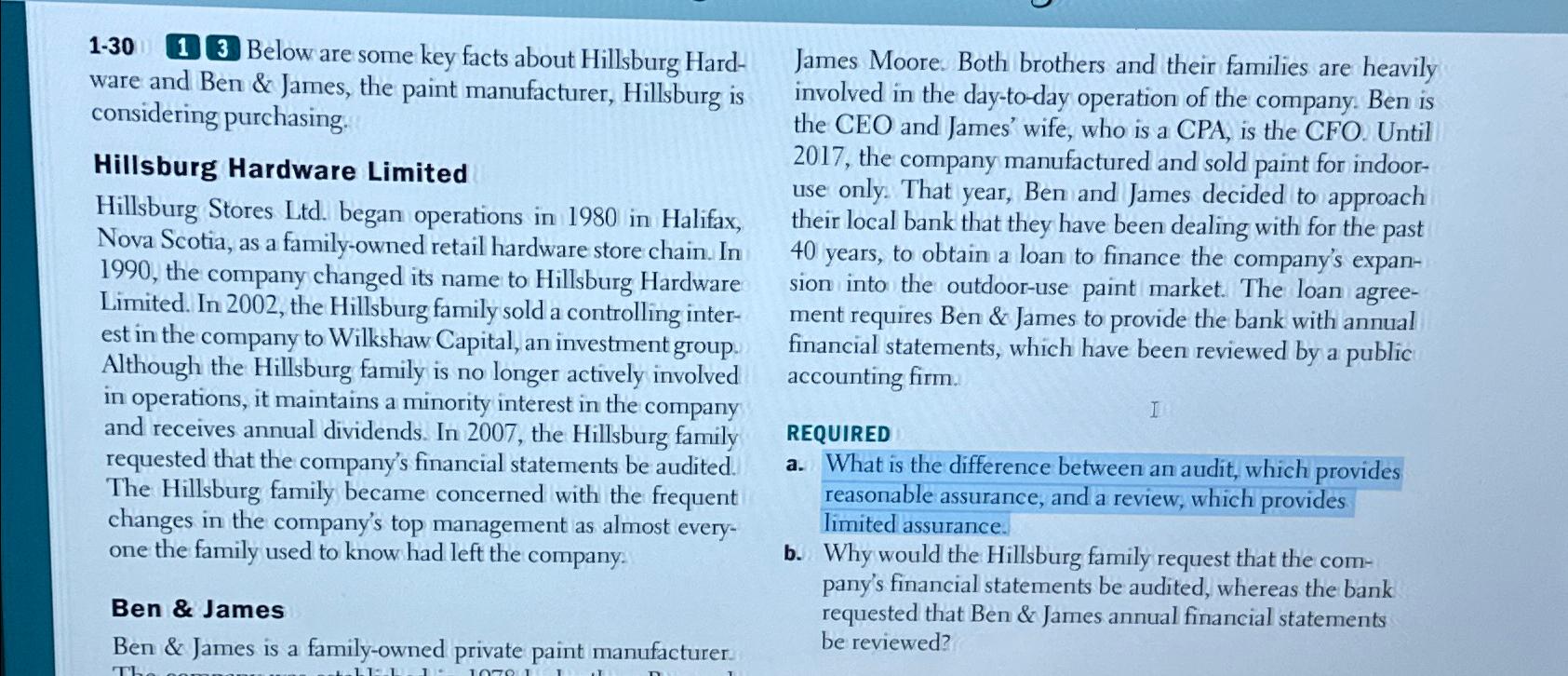  1-3013 Below are some key facts about Hillsburg Hardware and Ben