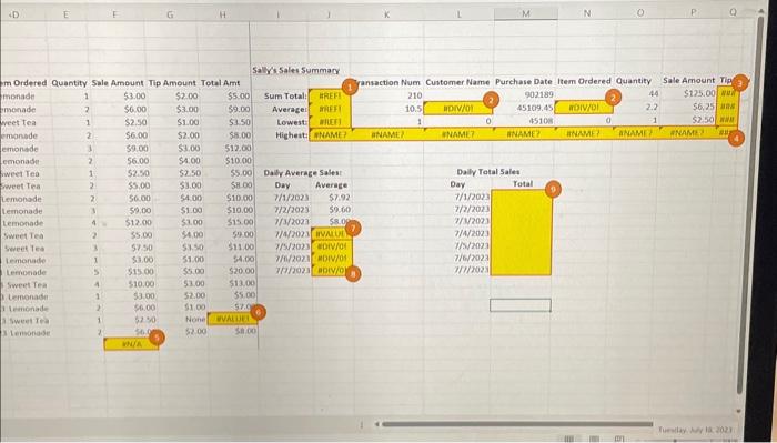 "\#N/A" error. She doesn't se what's non applicable: In your response, identify