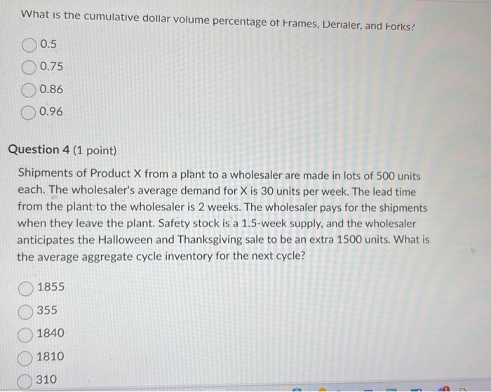 an ABC analysis. Items Frames (C) and Derialer fall in the same