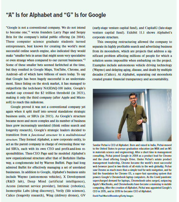 Answer just this question: Why did google restructure itself and create Alphabet?