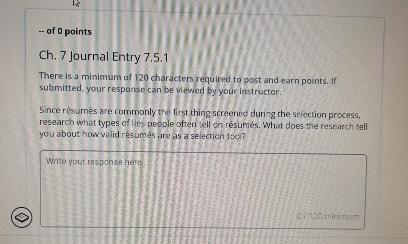  of opoints Ch.7 Journal Entry 7.5.1 There is a minimum of