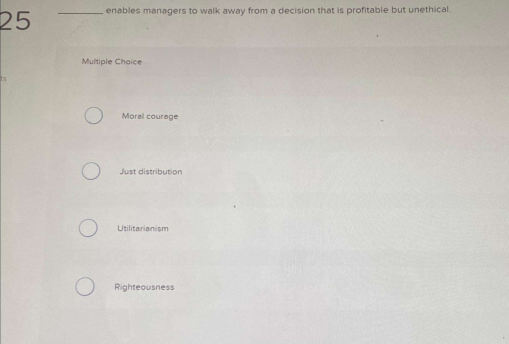  enables managers to walk away from a decision that is profitable