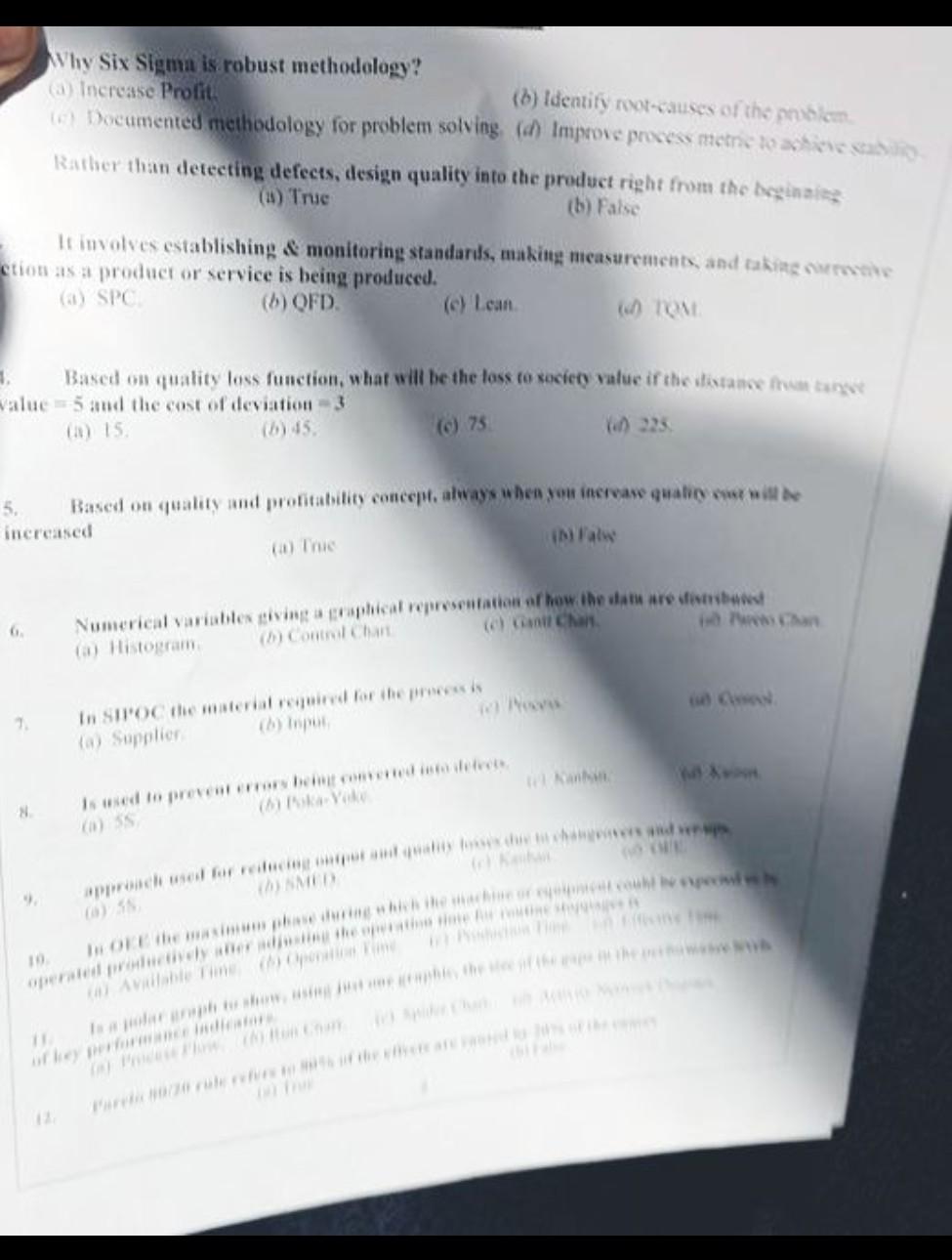 Why Six Sigma is robust methodology? (a) Increase Profte (14) Documented