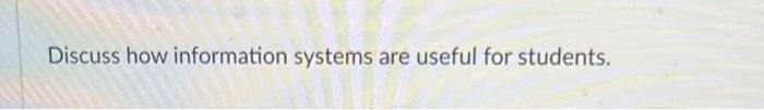 answer in full sentences and using college level grammar and punctuation Discuss