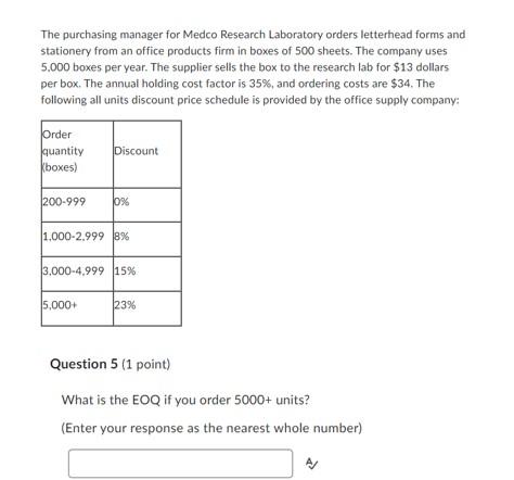  The purchasing manager for Medco Research Laboratory orders letterhead forms and