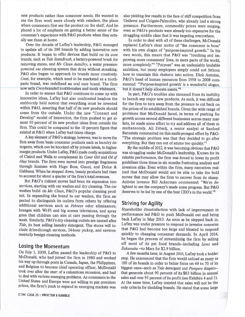 question/problem in the case that you are solving? 3) Conduct an external