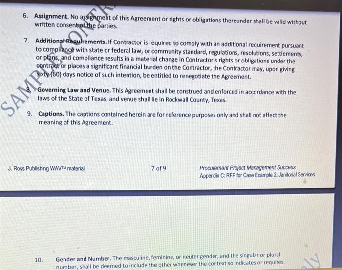 Texas Blvd., Dallas, TX 75032, a company ("Company"), and ("Contractor") with offices