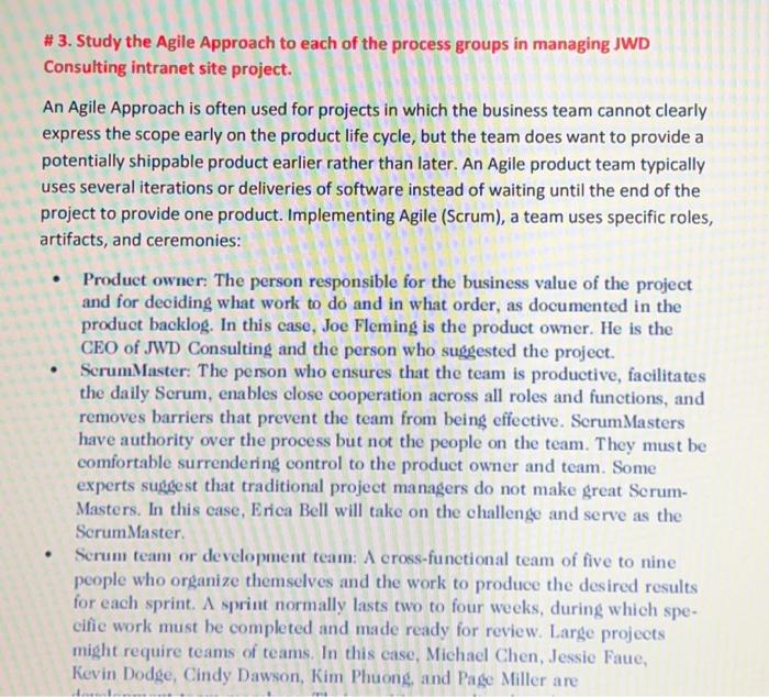 from the perspective of Agile Approach ( based on Week 3 Folder