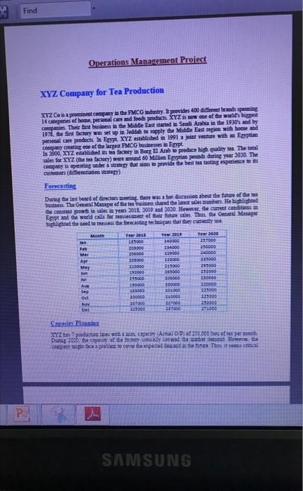 operations management please help to answer the questions starting image no 6