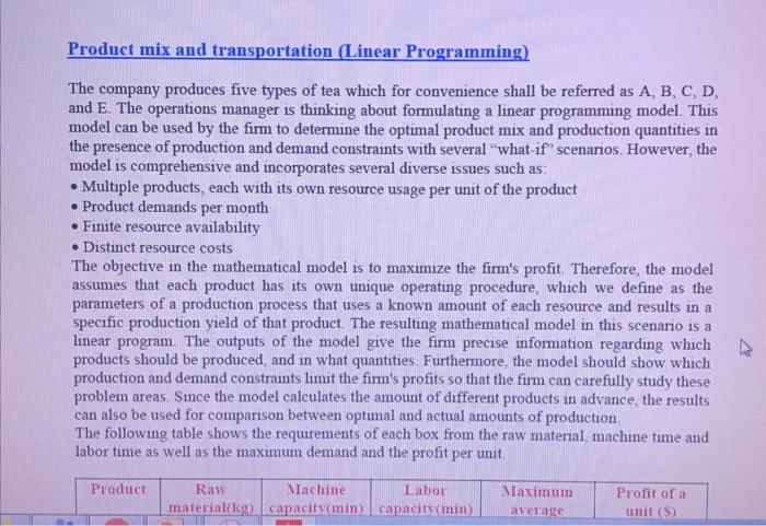 Arab wo produce high quaing tea. The toca: was fot XYZ (the
