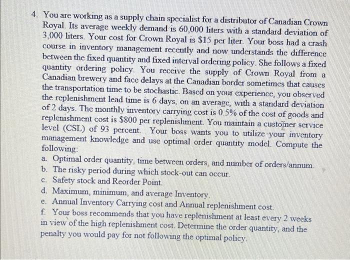 Please show all steps and work the information is in the question,