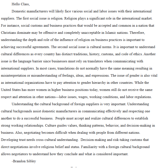 how would you explain labor issues this to a bunch of first