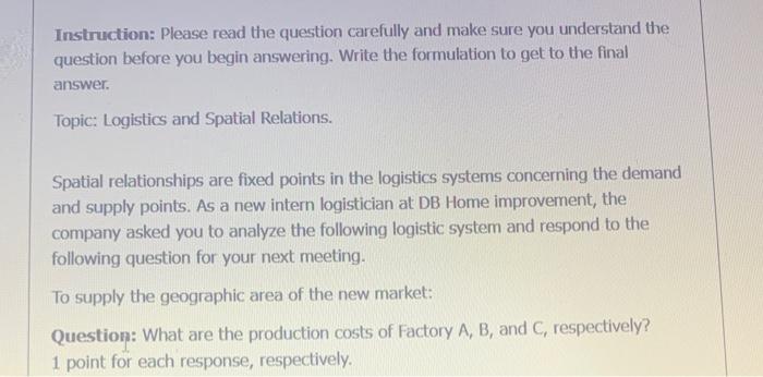  Instruction: Please read the question carefully and make sure you understand