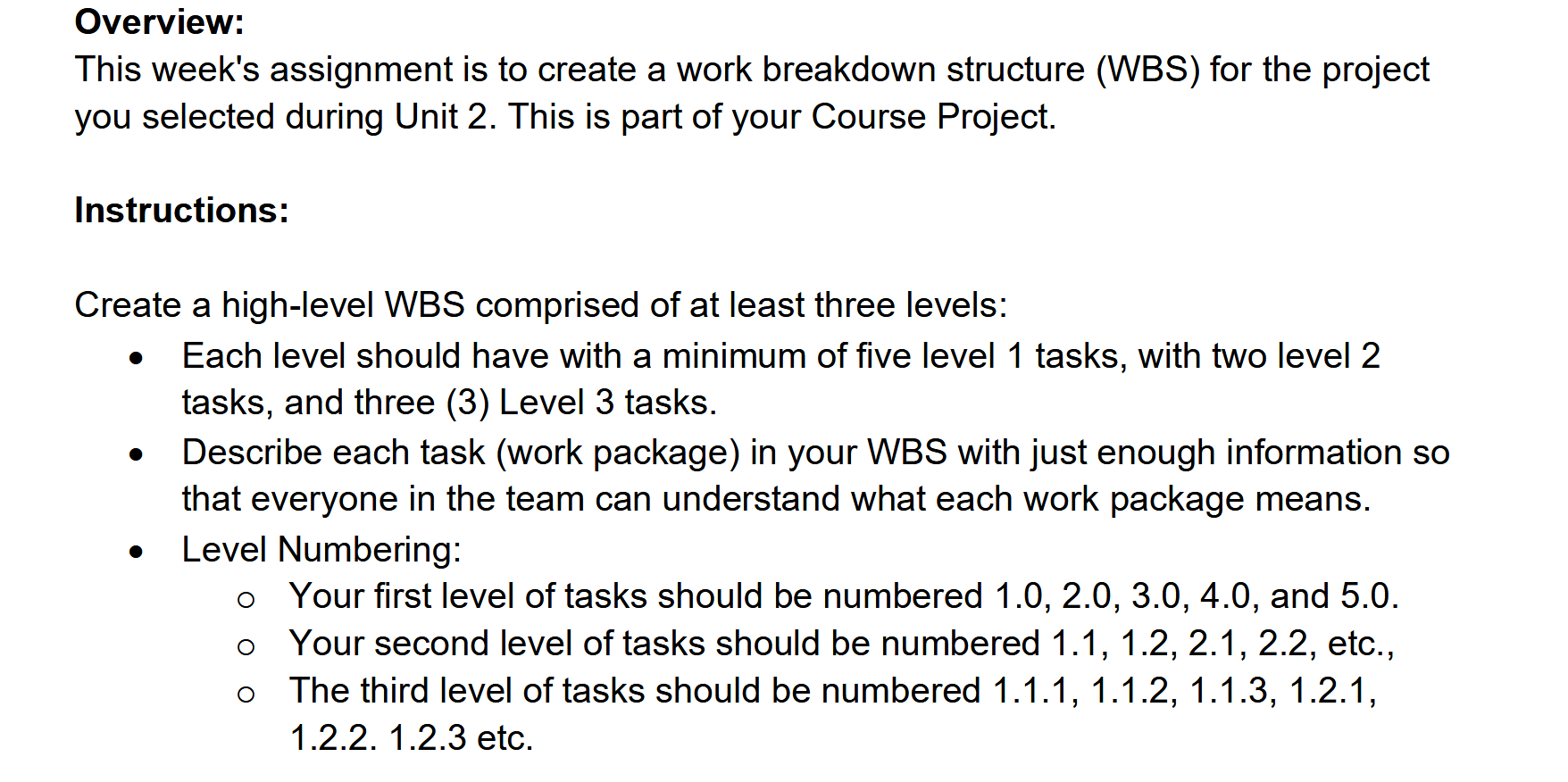 Course Project: Work Breakdown Structure (WBS) Need a INTRODUCTION AECOM Construction, a