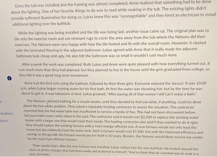 scenario of home improvement, which I believe we can all understand being