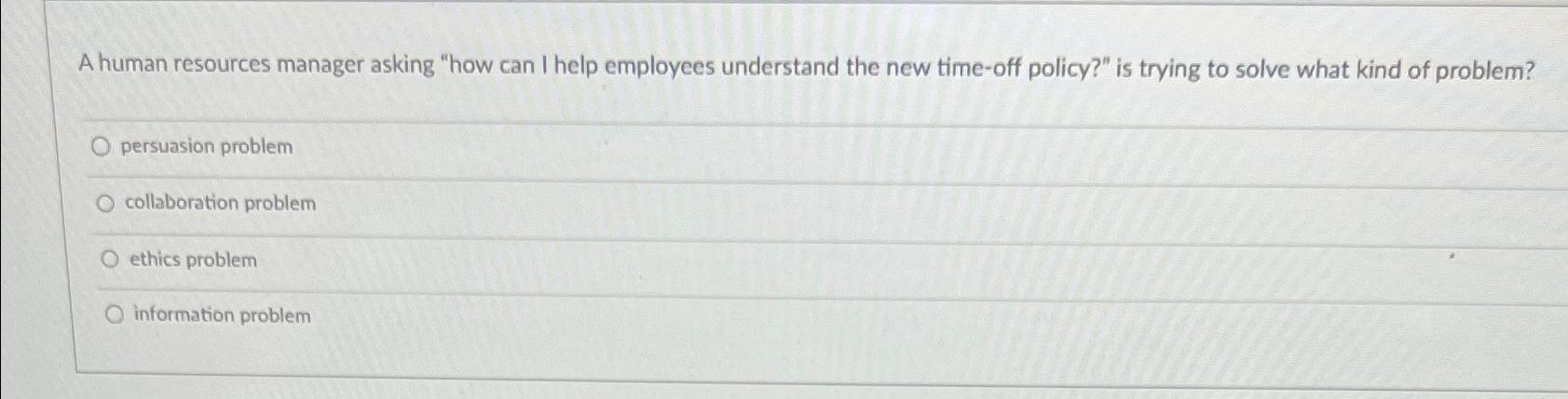  A human resources manager asking "how can I help employees understand