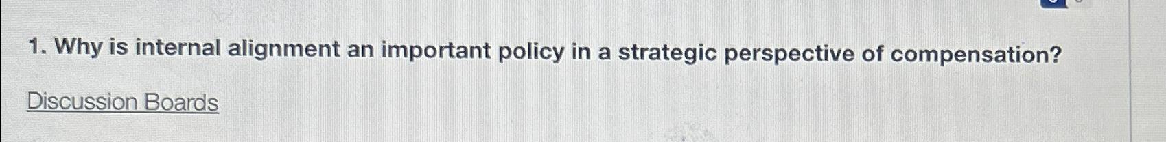  Why is internal alignment an important policy in a strategic perspective