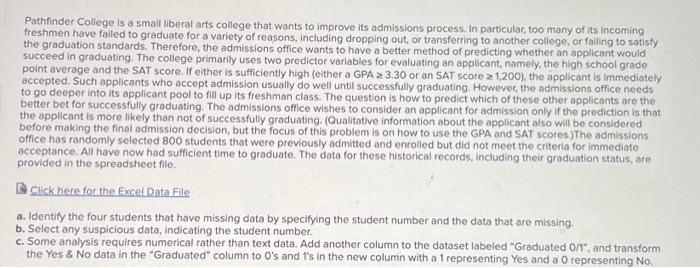  Identify the four students that have missing data by specifying the