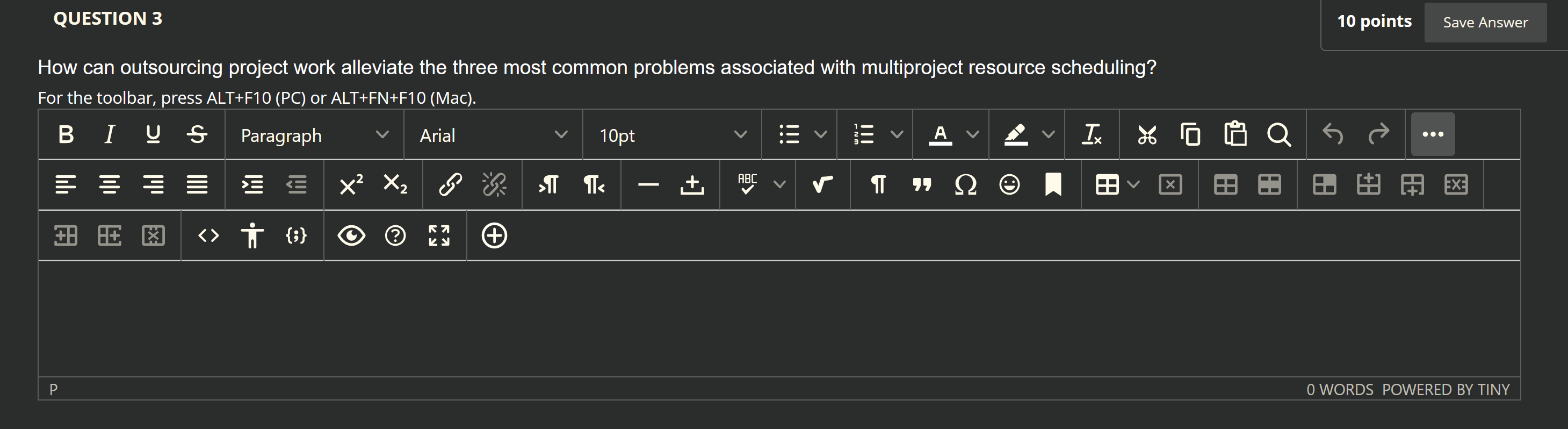 How can outsourcing project work alleviate the three most common problems
