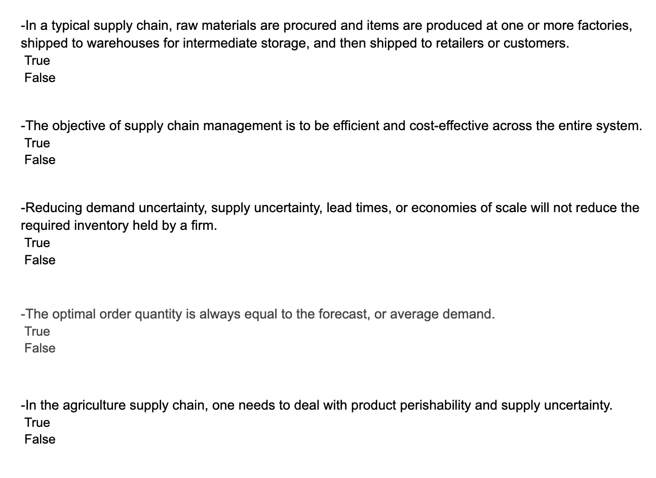  -In a typical supply chain, raw materials are procured and items