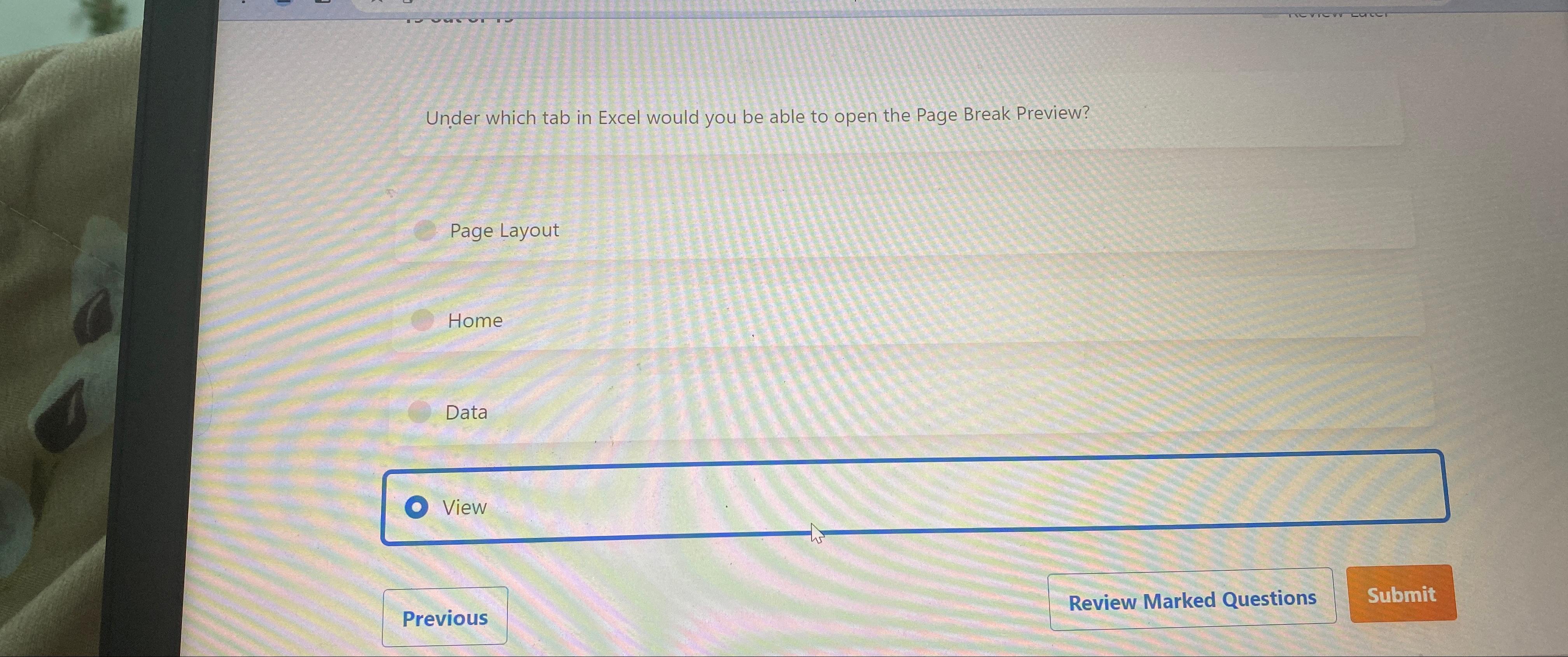  Under which tab in Excel would you be able to open