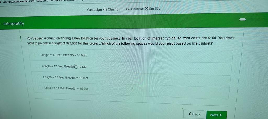 You've been working on finding a new location for your business.