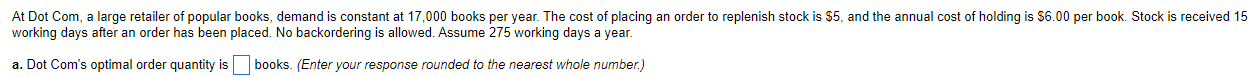 working days after an order has been placed. No backordering is
