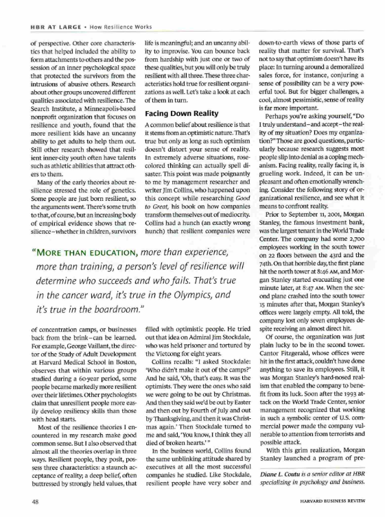 you would apply the information in your article as an entrepreneur. Confronted