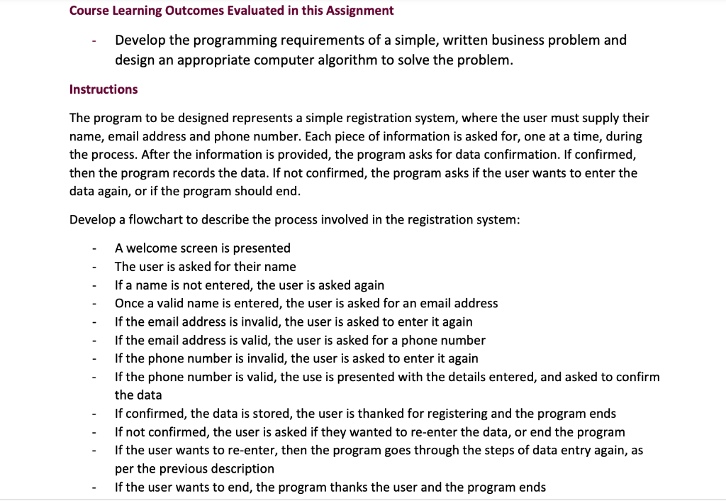 Course Learning Outcomes Evaluated in this Assignment - Develop the programming