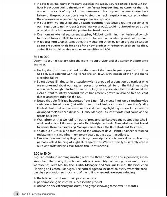 typical day, in terms of the categories below, and provide your assessment: