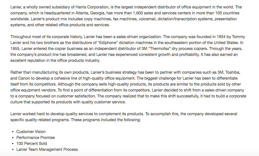 Lanier: Achieving Maximum Performance by Supporting Quality Products with Quality Services a.