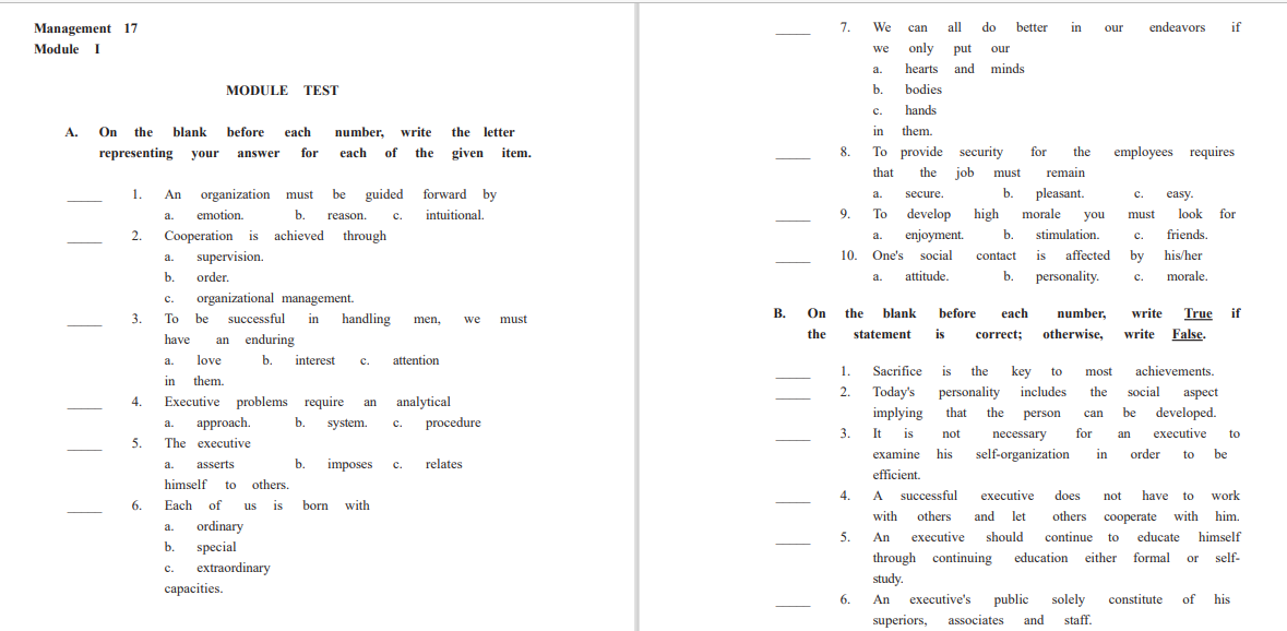 Management 17 Module I 7. We can all do better in