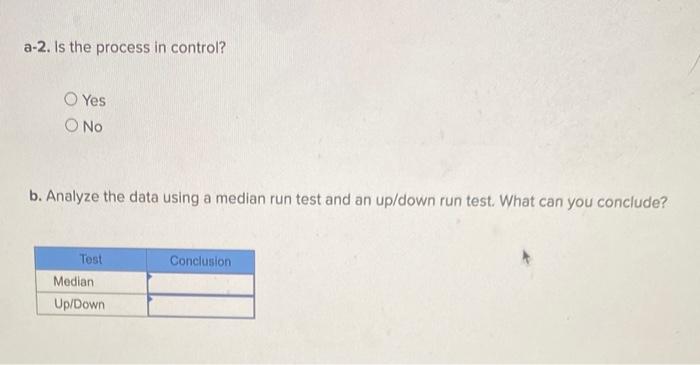 be investigated. Historically, the process has had a standard deviation equal to