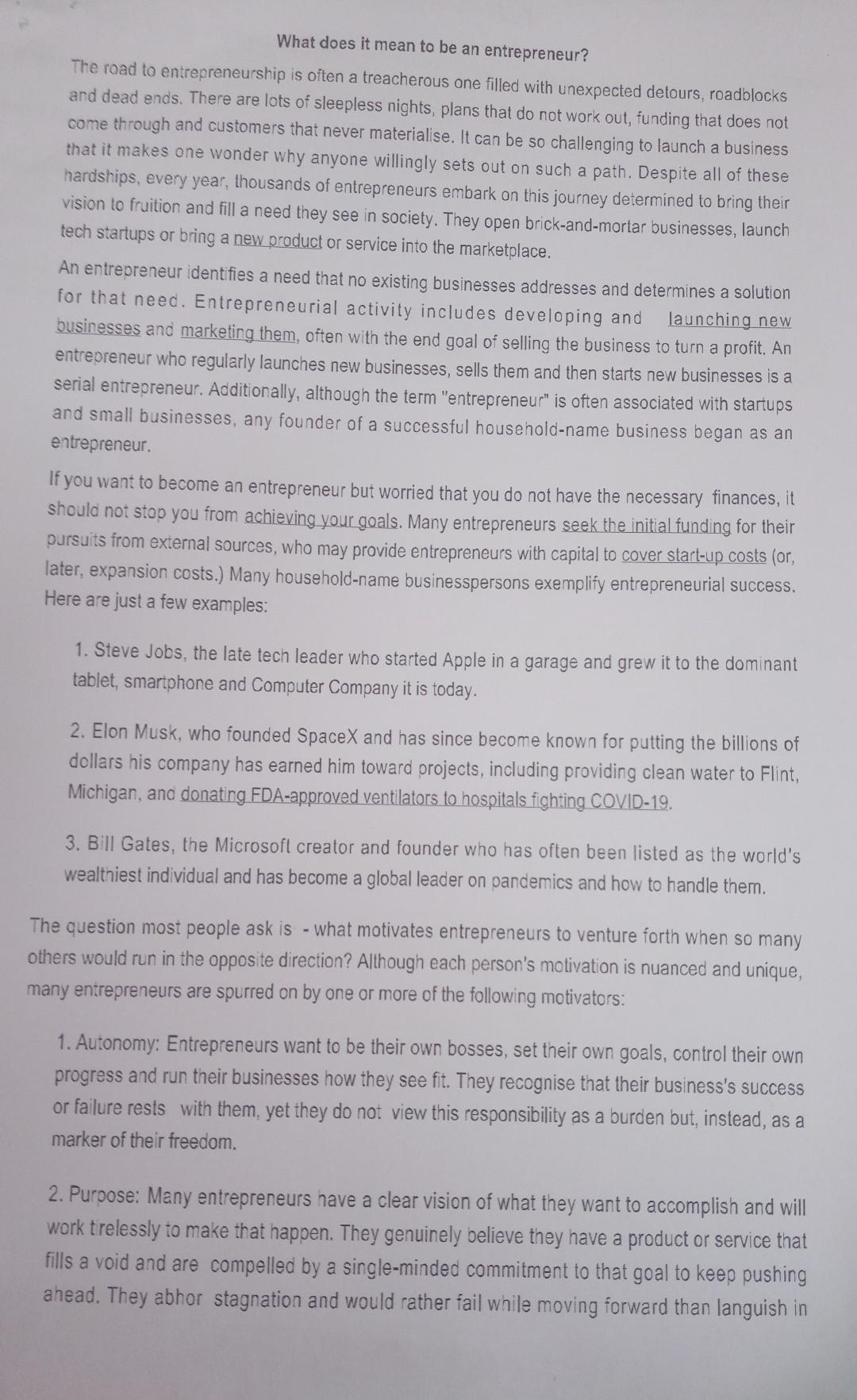  Question 2.4 Write out a SMART objective for your business enterprise.