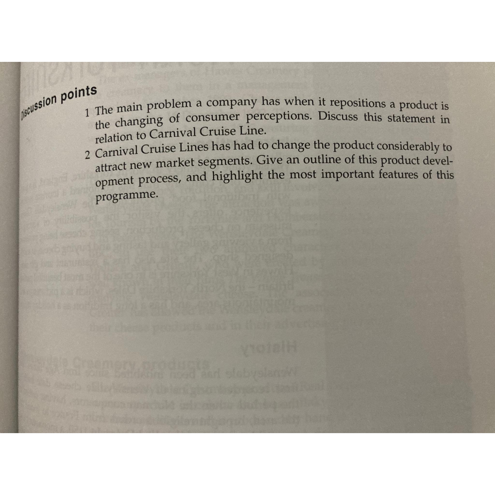  jisclssion points 1 The main problem a company has when it