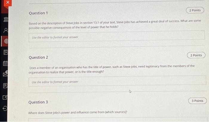 X E 20 Question 1 Based on the description of Steve