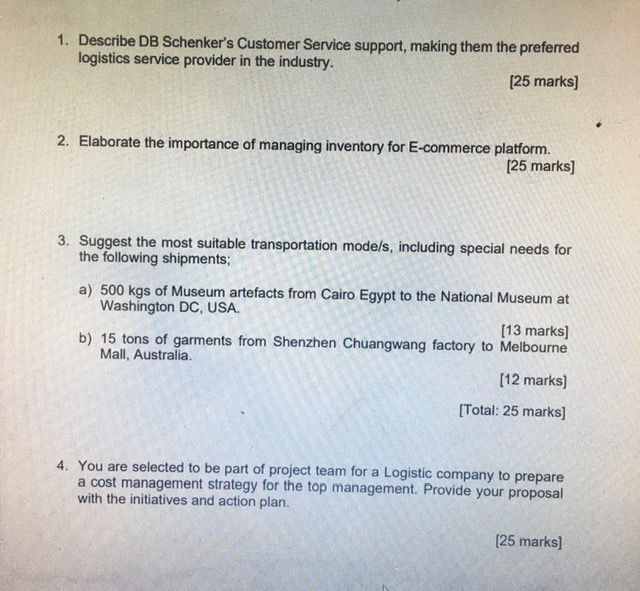 Make sure to answer with proper elaborations. Thank you. 1. Describe DB