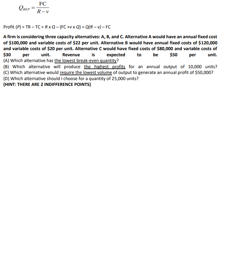 subject: operation mangment could you answer this question with explain it please