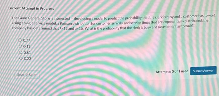  The Gunn General Store is interested in developing a model to