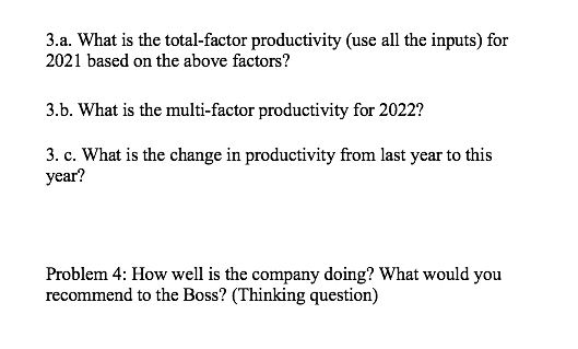 and the president has asked you to evaluate productivity over the past